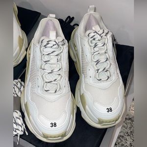 White Balenciaga Triple S Sneaker